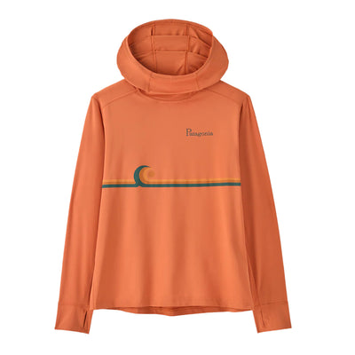 Patagonia Capilene Silkweight Hoody for Kids Swelldrifter Stripe: Rock Melon