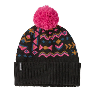 Patagonia Powder Town Beanie for Kids (Past Season) Wandering Woods Knit: Pitch Blue