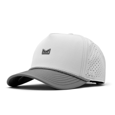 Melin Odysea Rope Bulls Icon Hydro Performance Snapback Hat White | Grey