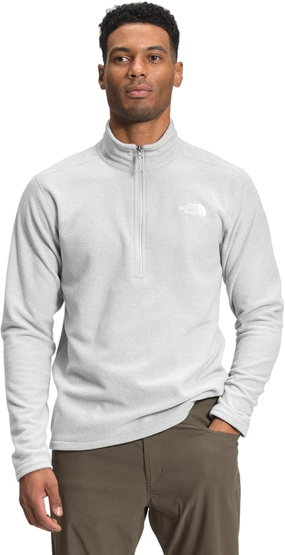 The North Face Textured Cap Rock 1/4 Zip Pullover for Men TNF Light Grey Heather
