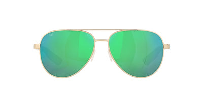 Costa Del Mar Peli Polarized Sunglasses Brushed Gold-Green Mirror Polarized Glass