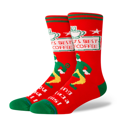 Stance Elf Crew Socks Worlds Best | Red