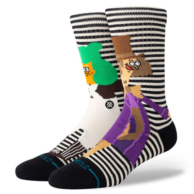 Stance Willy Wonka by Jay Howell Crew Socks - Oompa Loompa Black/White