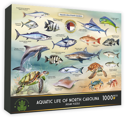 Highland Creek Puzzles Aquatic Life of North Carolina Jigsaw Puzzle