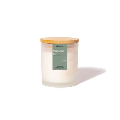 Wiks & Stone Balsam Fir Frosted Jar Candle