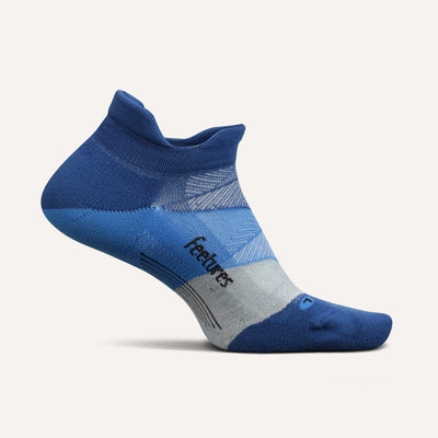 Feetures Elite Light Cushion No Show Tab Socks for Men (Past Season) Buckle Up Blue