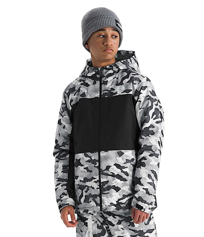 The North Face Freedom Insulated Print Jacket for Boys Smoked Pearl TNF Camo Small Print