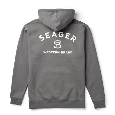 Seager Branded Mid-Weight Hoodie for Men Charcoal