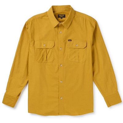 Seager Chief Long Sleeve Overshirt for Men Washed Amber Gold