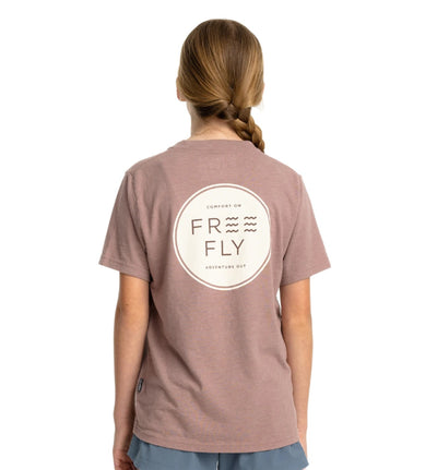 Free Fly Apparel Comfort On Pocket Tee for Youth Heather Fig
