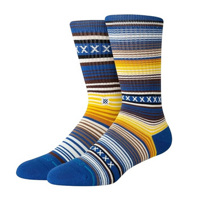 Stance Curren ST Crew Socks Blue Stripes