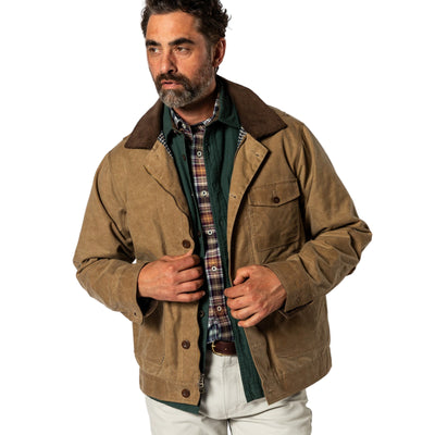 Duck Head Waxed Duck Canvas Rancher Jacket for Men Umber Brown