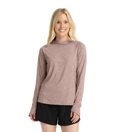 Free Fly Apparel Elevate Hoodie for Women Heather Fig #color_heather-fig