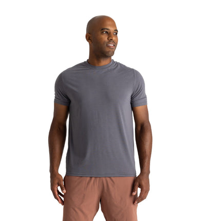 Free Fly Apparel Elevate Lightweight Tee for Men Smoke #color_smoke