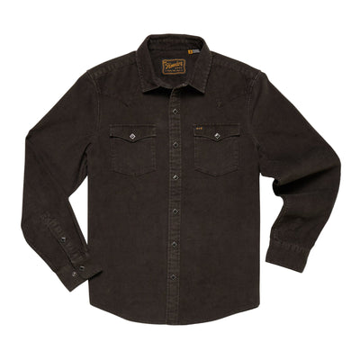 Howler Brothers Banning Corduroy Snapshirt for Men Antique Black