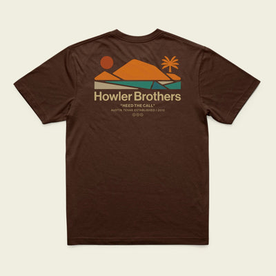 Howler Brothers Baha de Howler T-Shirt for Men Mahogany