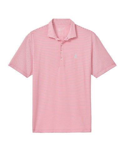 Johnnie-O Dru Performance Mesh Polo Shirt for Men Azalea