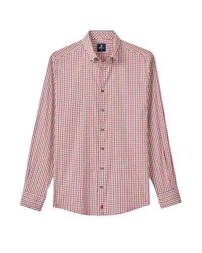 Johnnie-O Kirtland Natural Performance Button Down Shirt for Men Malibu Red