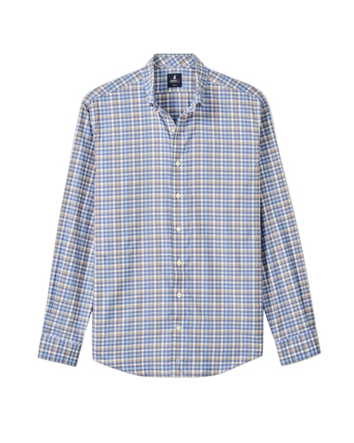 Johnnie-O Olie Featherweight Performance Button Down Shirt for Men Navy
