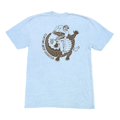 Marsh Wear Flirtin with Disaster T-Shirt for Men Hazy Blue