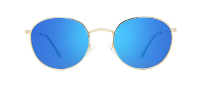 Nectar Greenwich Sunglasses Gold Metal - Blue Lens