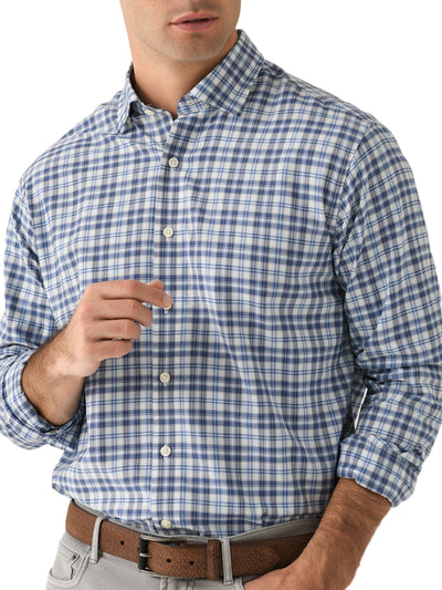 Johnnie-O Donovan Featherweight Performance Button-Down Shirt for Men Navy