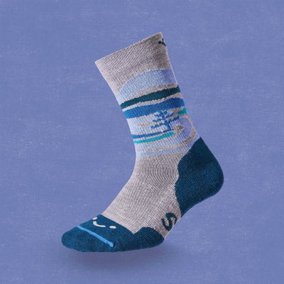 FITS Space Desert Light Cushion Crew Socks Light Grey