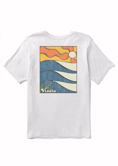 Vissla Caught Inside Premium Organic Pocket Tee for Men White