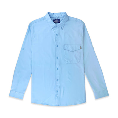 Aftco Palomar LS Vented Fishing Shirt for Men Airy Blue #color_airy-blue