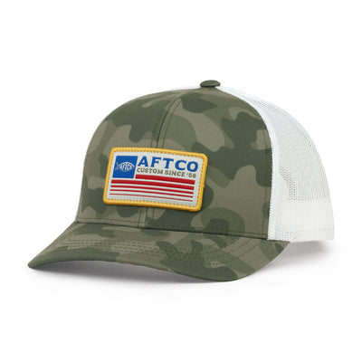 Aftco Crossbar Trucker Hat Green OG Camo
