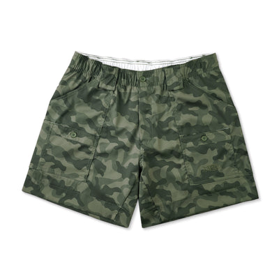 Aftco 6" Camo Original Fishing Shorts for Men Green OG Camo #color_green-og-camo