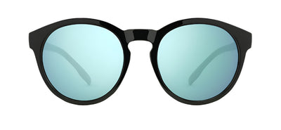 Nectar Penn Sunglasses Glossy Black Frame - Blue Mirror Lens