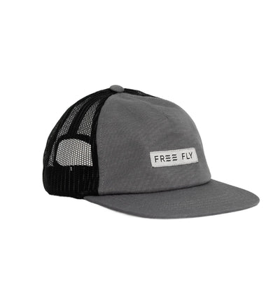 Free Fly Apparel Reverb Packable Trucker Hat Smoke #color_smoke