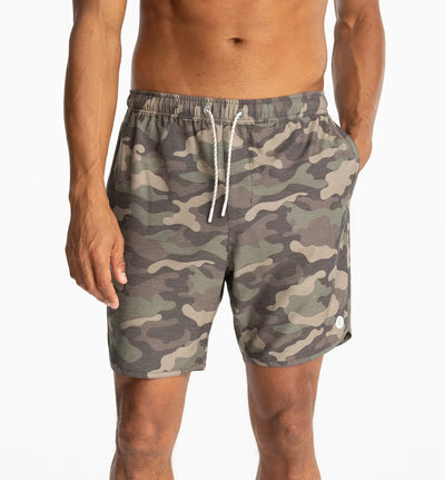 Free Fly Apparel Reverb Shorts for Men Woodland Camo Print 