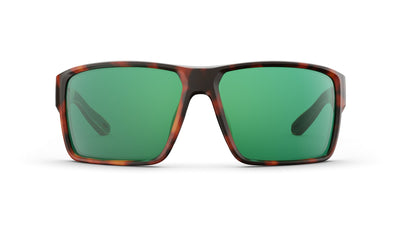 Rheos Gear Hatteras Floating Sunglasses Glossy Tortoise | Emerald