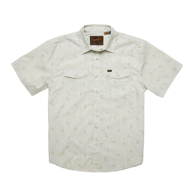 Howler Brothers H Bar B Snapshirt for Men Vintage Grid Floral : Medium White