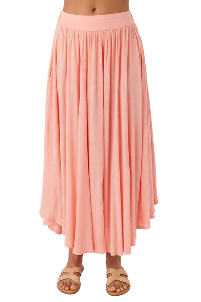 O'Neill Marnie Solid Maxi Skirt for Women Burnt Coral