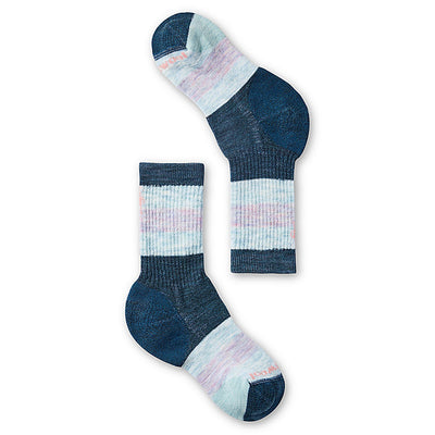 Smartwool Hike Full Cushion Striped Socks for Kids Twilight Blue #color_twilight-blue