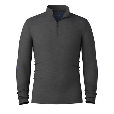 Smartwool Intraknit Thermal Merino Base Layer 1/4 Zip for Men Charcoal | Nightfall Blue