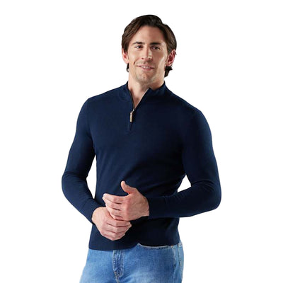 Smartwool Sparwood 1/2 Zip Sweater for Men Deep Navy Heather