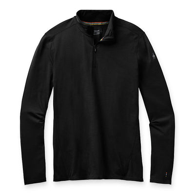 Smartwool Classic All-Season Merino Base Layer 1/4 Zip for Men Black #color_black