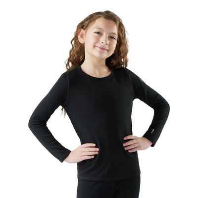 Smartwool Classic Thermal Merino Base Layer Crew for Kids Black