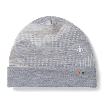 Smartwool Thermal Merino Reversible Cuffed Beanie Charcoal Light Gray Mountain Scape #color_light-gray-mountain-scape