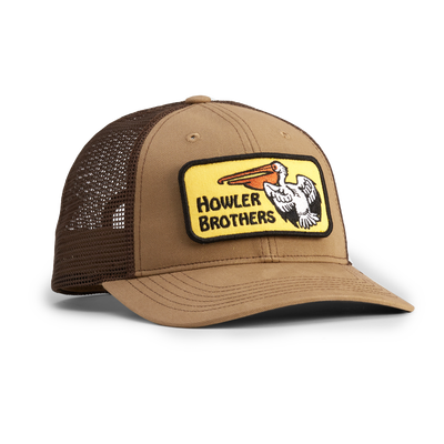 Howler Brothers Standard Hats for Men Pelican Badge : British Khaki #color_pelican-badge-british-khaki