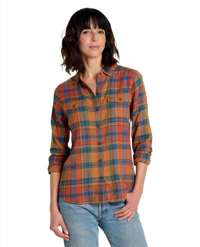 Toad&Co Re-Form Flannel Shirt for Women Hazel #color_hazel