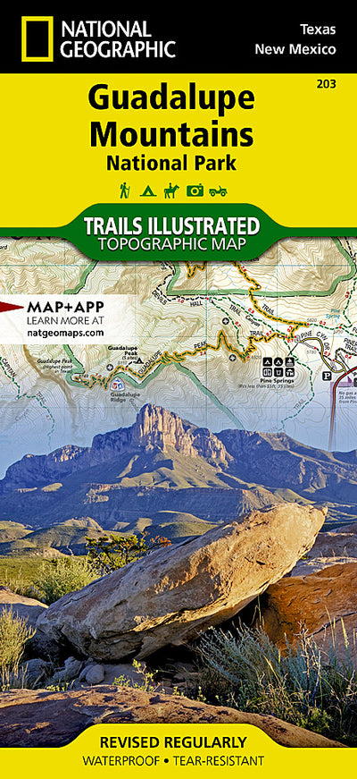 Trails Illustrated Guadalupe Mountains National Park Map