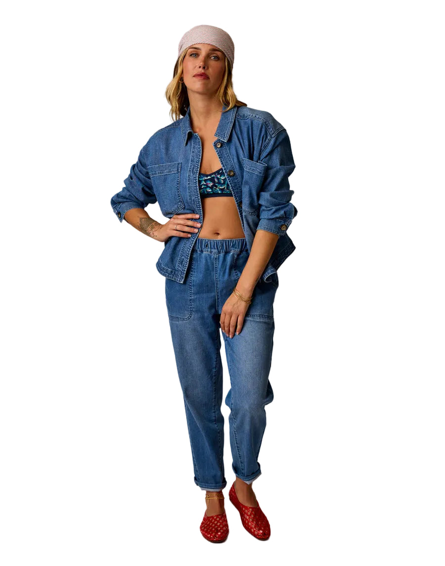 Carve Designs Flora Denim Shacket for Women – Half-Moon Outfitters