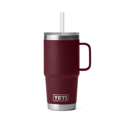 Yeti Rambler 25oz Mug with Straw Lid Wild Vine Red