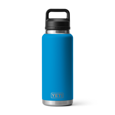 Yeti Rambler 36oz Water Bottle with Chug Cap Big Wave Blue