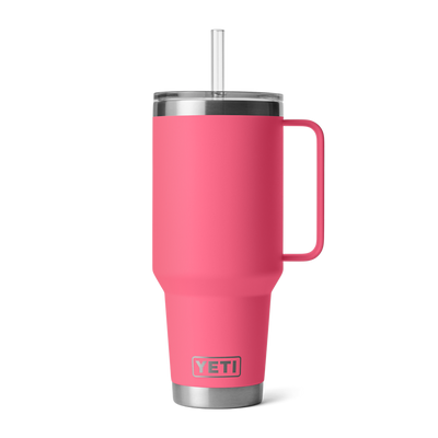 Yeti Rambler 42oz Mug with Straw Lid Tropical Pink